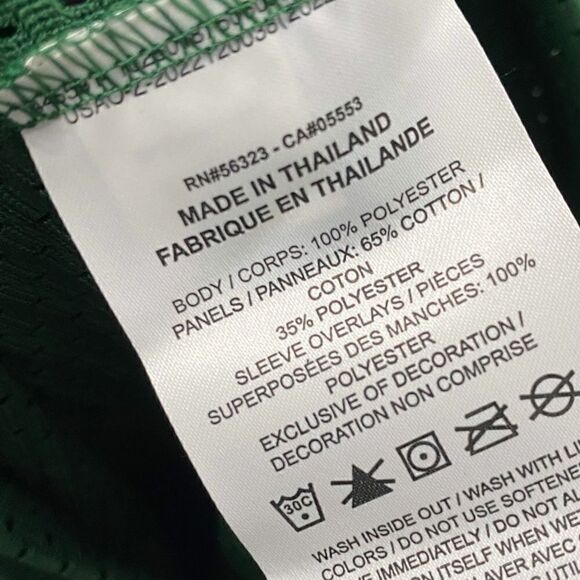 Nike Dri-Fit Mens Green/Black Plain Football Jersey size Large DV7364-341 New - Picture 8 of 10